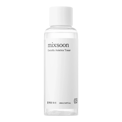 Bočica tonera Mixsoon Centella Asiatica od 150 ml, primjer proizvoda iz asortimana korejske kozmetike koji nudi Divote Cosmetics.