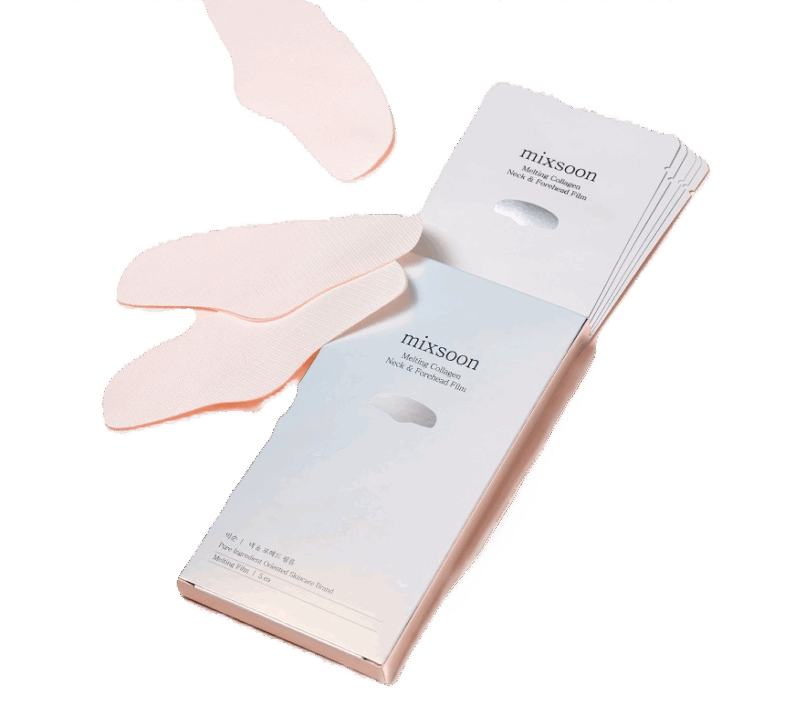 Pakiranje kolagenskih flastera za vrat i čelo, marka Mixsoon, popularan u korejskoj kozmetici i dostupan kod Divote Cosmetics.