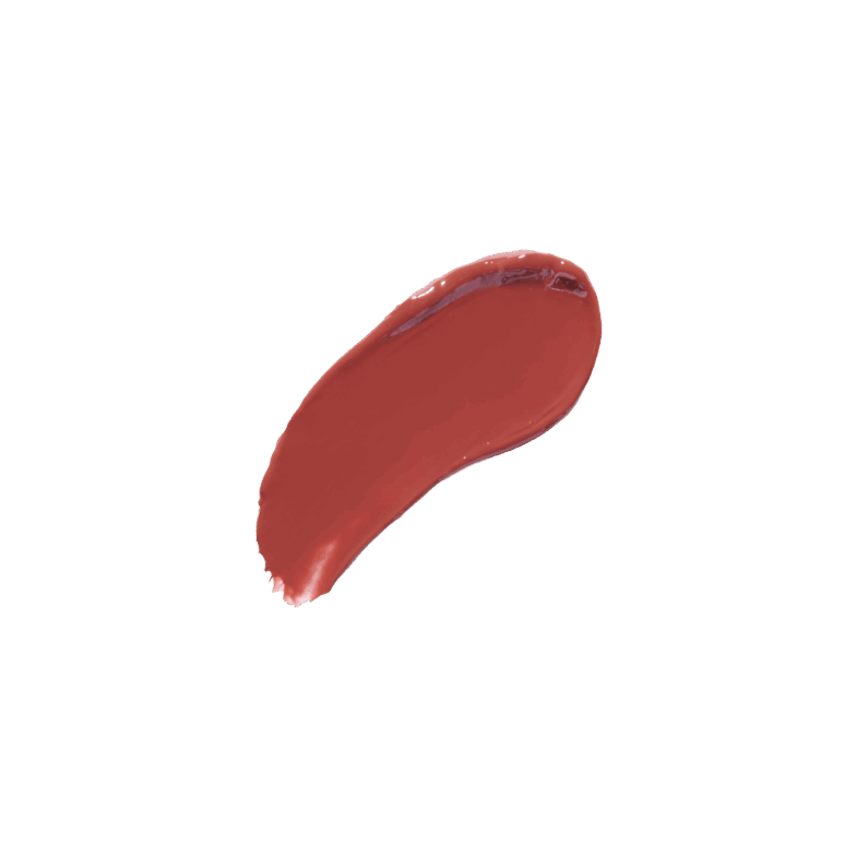 Prikaz uzorka smeđe crvenog ruža "Divote Cosmetics", tipični za korejsku kozmetiku.