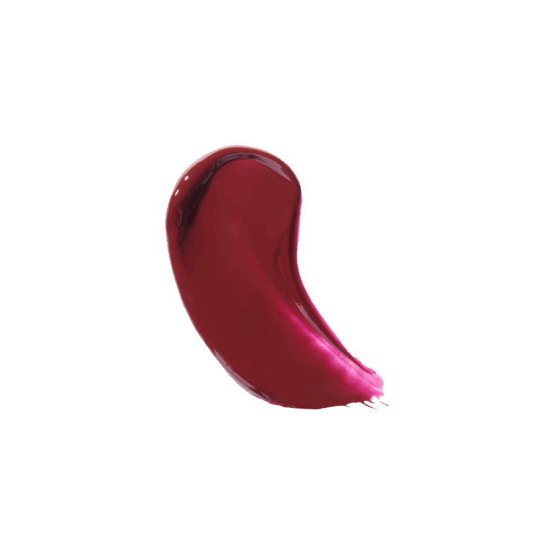Razmaz tamnocrvene boje za usne iz 'Divote Cosmetics', dio asortimana korejske kozmetike.